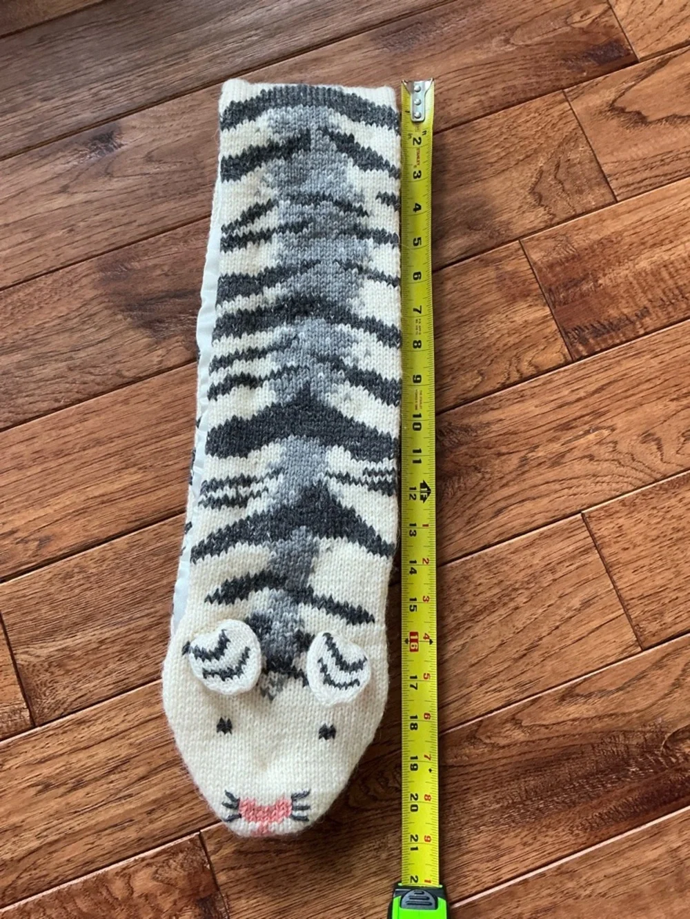 Kate Spade Gray and White Tiger Wrap Scarf